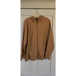 Lauren Ralph Lauren ribbed zip hooded cotton jacket size 3X